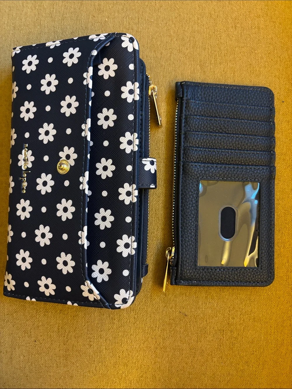 Nanette Lepore Navy White Daisy Continental Wallet